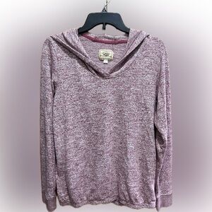 UGG Women's Purple Knit V Neck Hoodie L